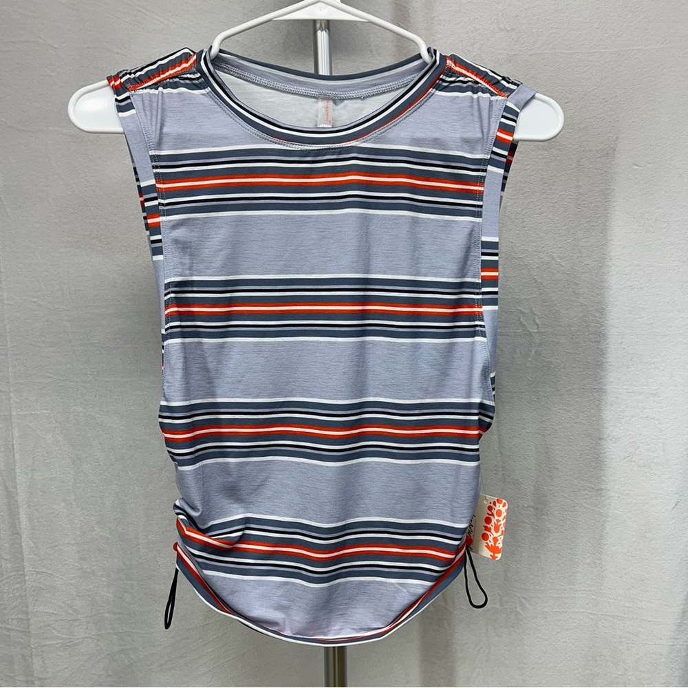 FP Movement by Free People Striped Tank Top - blue and grey Xsmall‎